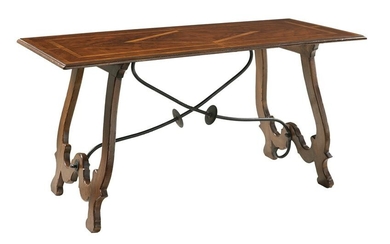 Spanish-Style Oak and Fruitwood Guard Room Table