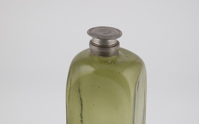 Square bottle with tin screw cap