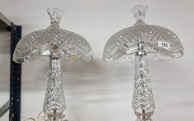 Star Lot - A fabulous pair of Waterford Crystal table lamps ...