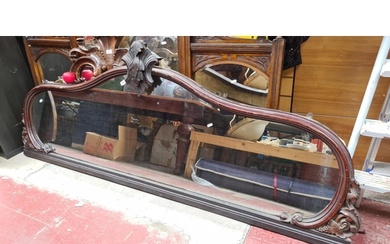 Star Lot : A very long Antique Mirror Approx 2 meters long w...