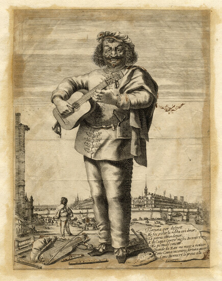Stefano Della Bella (Firenze, 1610 - 1664), Carlo Cant detto Buffetto. Jean Couvay (Arles ca. 1605?Parigi 1663). 1645-1646.