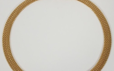 TIFFANY & CO., 18KT YELLOW GOLD MESH NECKLACE