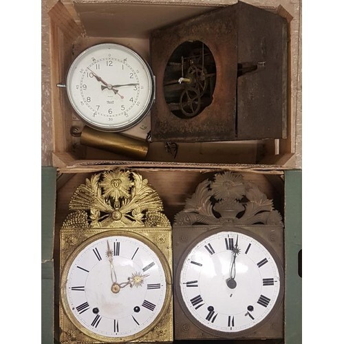 Three French Comtoise Clocks and the makings of a clock