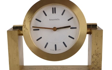 Tiffany and Co Brass Desk Clock