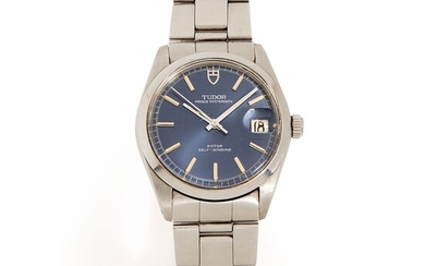 Tudor, Prince Oysterdate, Ref9050/0, n°873711, vers 1970 Une belle montre oyster en acier, cadran bleu...