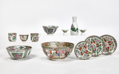 Twelve Asian porcelain tabletop articles
