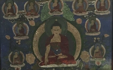 Two 19th century Tibetan paintings on fabric panels