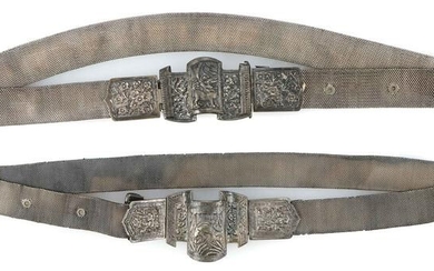 Two Old Straits Chinese Nonya Peranakan Qing Belts