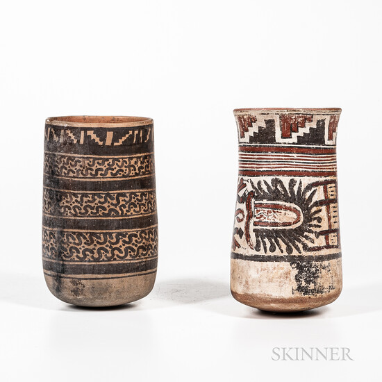 Two Pre-Columbian Polychrome Jars