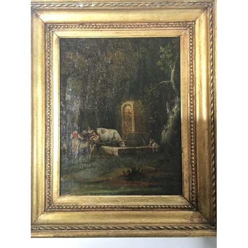 Two framed early 19th century oil paintings on canvas study ...