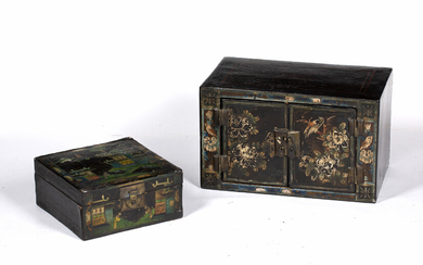 Two lacquer and painted boxes