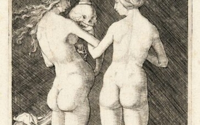 Two nude women seen from behind (Allegory of aging)