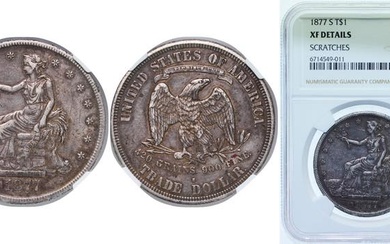 United States Federal republic 1877 S 1 Dollar "Trade Dollar"...