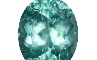 Unmounted Paraiba-Type Tourmaline Tourmaline: Oval-shaped weighing 2.94 carats Dimensions:...