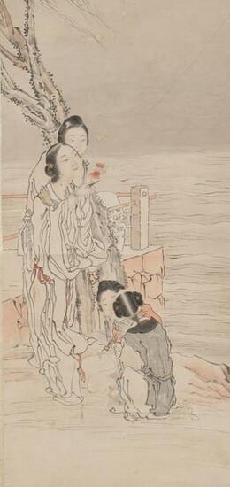Unsigned Chinese Painting of Court Ladies