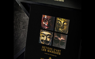 VACHERON CONSTANTIN. A WOODEN PRESENTATION BOX, MADE FOR THE METIERS D’ARTS “LES MASQUES” EDITION 2007 SET OF FOUR WATCHES