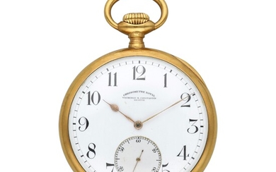 Vacheron Constantin Chronometre Royal | A large yellow gold open faced watch, Circa 1915