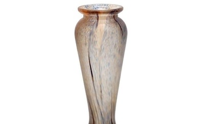 Vianne Art Glass Mottled Vase or Lamp Base 2nd Quarter 20th cen
