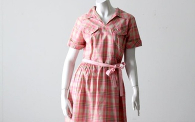 Vintage 50S Plaid Dress