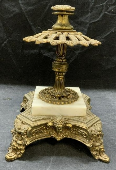 Vintage Gilt Brass & Marble Decorative Object
