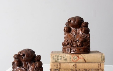 Vintage Syroco Style Floral Bookends Pair