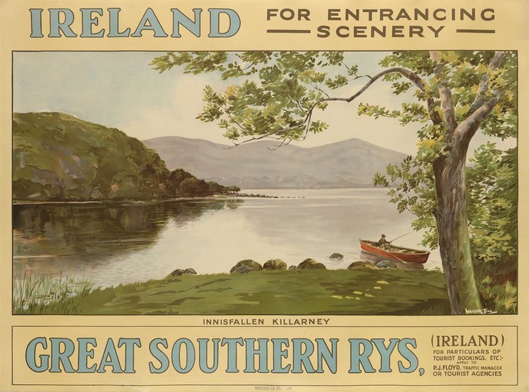 WALTER TILL (DATES UNKNOWN) IRELAND / FOR ENTRANCING SCENERY. Circa 1925. 29 1/2x39...