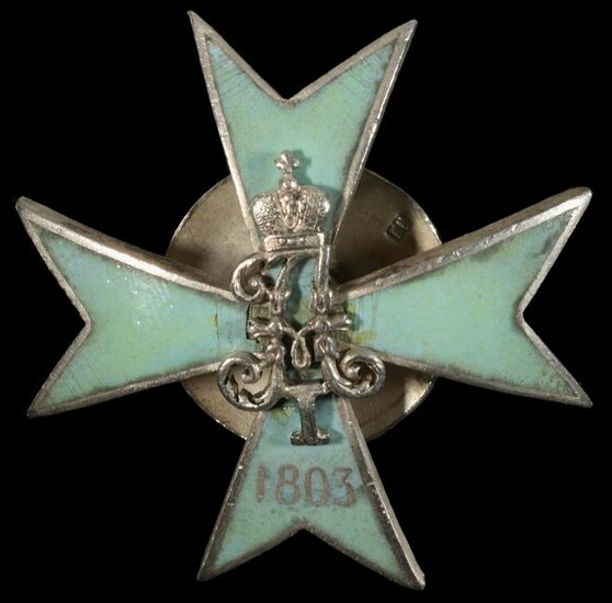 WWI RUSSIAN MILITARY MEDAL IN ENAMELED SILVER