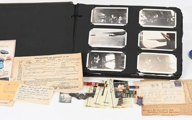 WWII 451ST BOMB GROUP PHOTO ALBUM BADGES PAPER WW2