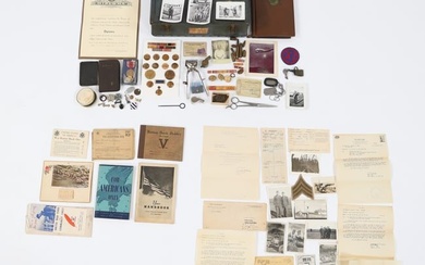 WWII US INSIGNIA, PHOTO, & PERSONAL ITEM GROUPINGS