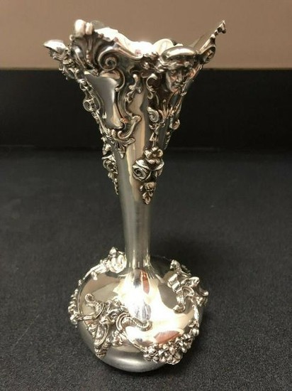 William Kerr Art Nouveau Sterling Vase