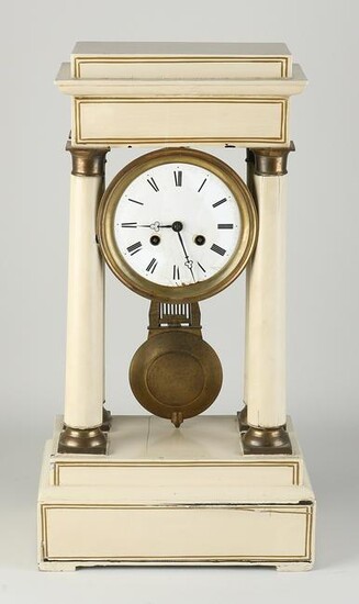 Wooden column mantel clock, 1870