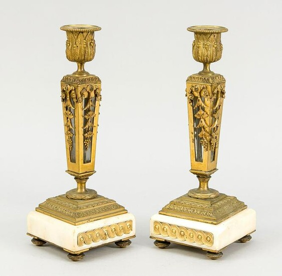 pair of candlesticks, 19th century