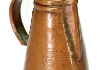 pitcher copper, embossed, wall with rocaillen hallmark