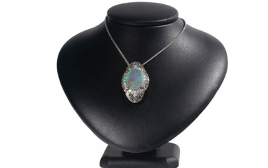 10.50ct Opal and Diamond Pendant