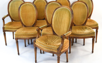 (8) FRENCH LOUIS XVI STYLE DINING CHAIRS