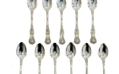 11 Tiffany & Co Sterling Silver Demitasse Spoons in English King