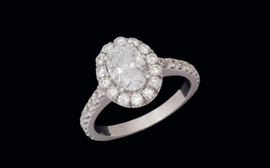 1.30 cts oval gold diamond ring
