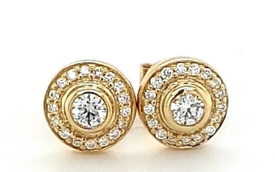14 kt. Gold, Yellow gold - Earrings - 0.30 ct Diamond