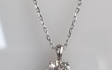 14 kt. White gold - Necklace with pendant - 0.73 ct Diamond