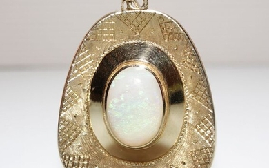 14 kt. Yellow gold - Pendant Opal