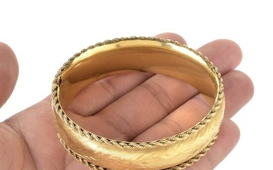 14K Cuff Bangle Bracelet