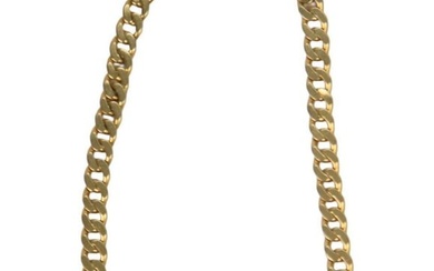 14K Yellow Gold Diamond Heart Necklace. 14.5" wt. 65.1 grams. Approx. 5 tcw, 9 pear shape diamond