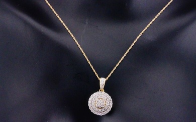 14K Yellow Gold and 0.50ctw SI1-SI2/G-H Diamond Necklace