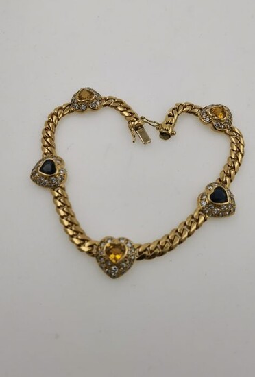 18 kt. Gold, Yellow gold - Bracelet Sapphire - Citrine, Diamond, Sapphire