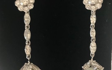 18 kt. South sea pearls, 15 mm - Earrings - Diamonds