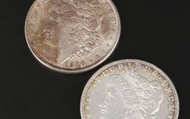 1883 and 1886 Morgan Silver Dollars