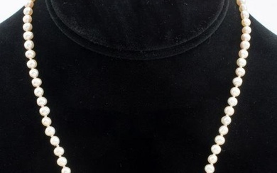 18K Aquamarine Cultured Pearl Necklace