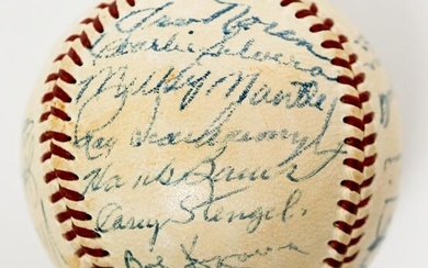 1951-52 New York Yankees Multi-Signed Baseball