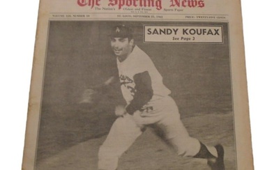 1965 The Sporting News 9/25/1965 TSN Sandy Koufax 79840