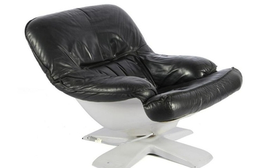 1970s design swivel and adjustable armchair